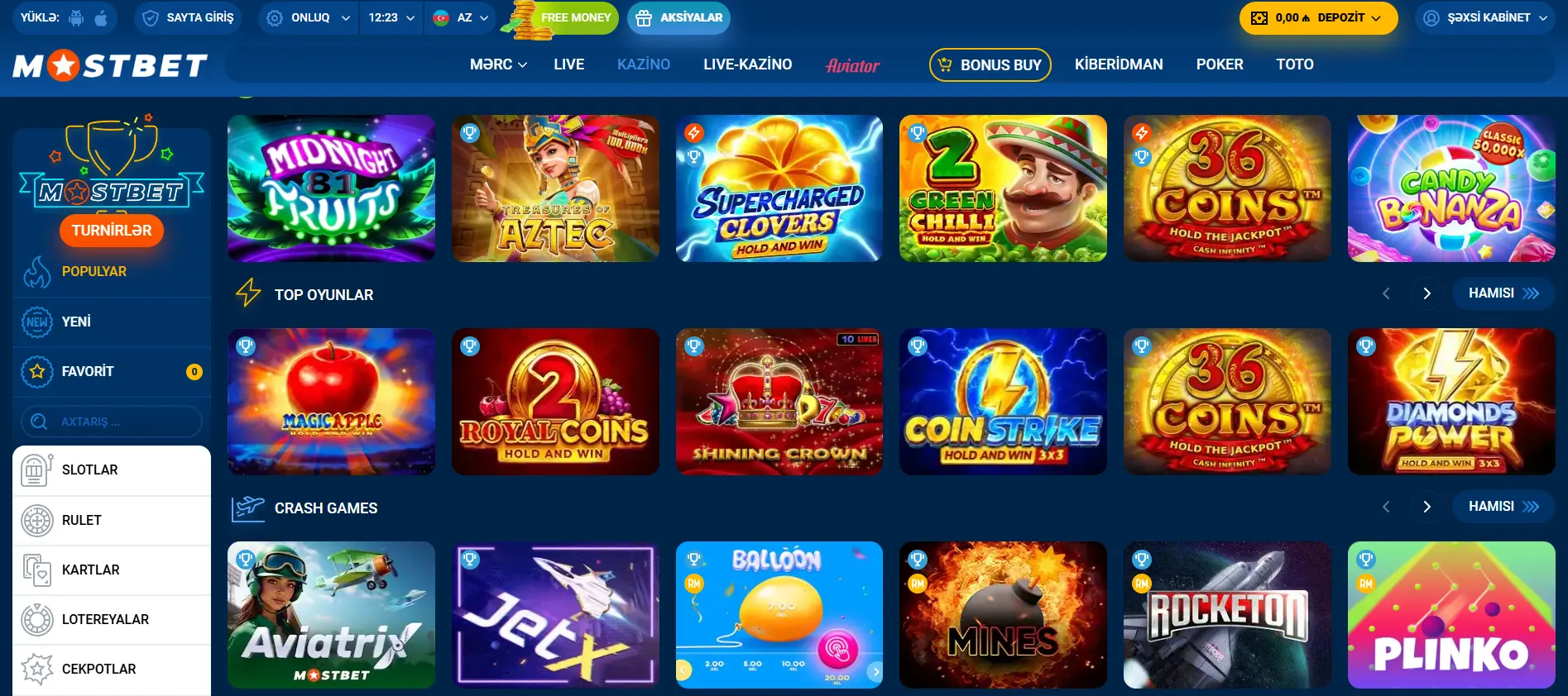 Slotlar – ən cox sevilən oyunlar